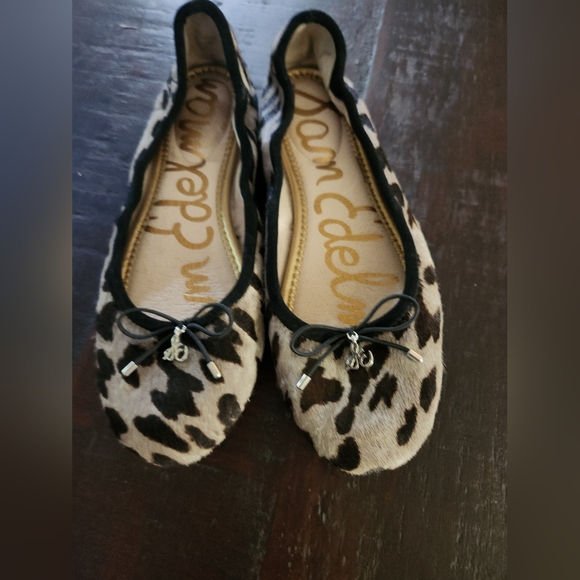 Sam Edelman Leopard Print Ballet Flats - Picture 1 of 7